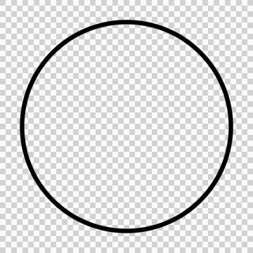 Simple black circle isolated on transparent background, perfect for various.. Stock Illustration