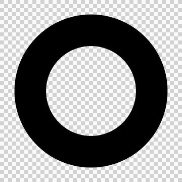 Simple black circle isolated on transparent background, perfect for various.. Stock Illustration