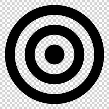 Simple black circle target icon Stock Illustration