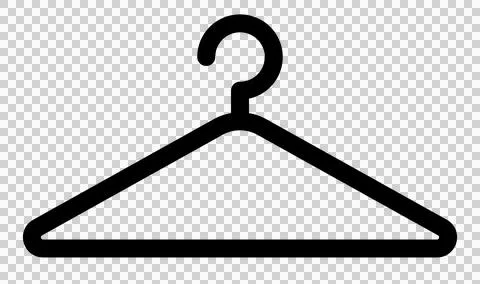 Simple black clothes hanger icon Stock Illustration
