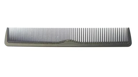 Simple black comb isolated on white background.  Perfect for hair styling tut Stock Photos