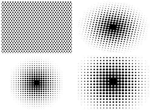 Simple black comic book style background elements set isolated on white. Coll Ilustración de archivo