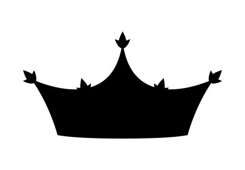 Simple Black Crown Icon Vector Illustration EPS10 Illustrazione stock