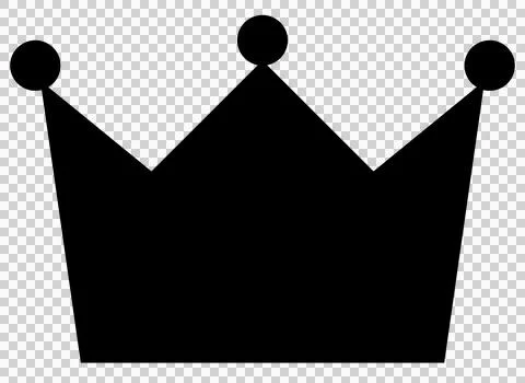 Simple black crown icon, winner sign Stock Illustration