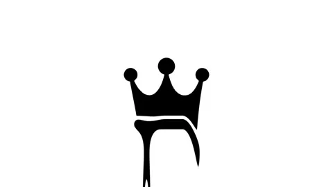Simple black crown vector isolated on white background Stock Footage 327761719
