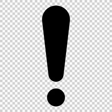 Simple black exclamation mark icon Stock-Illustration