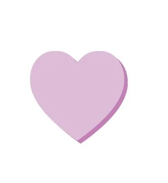 A simple black heart silhouette centered on a plain white background. Stock Illustration