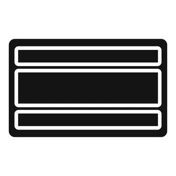 Simple black icon of a server storing data Stock Illustration