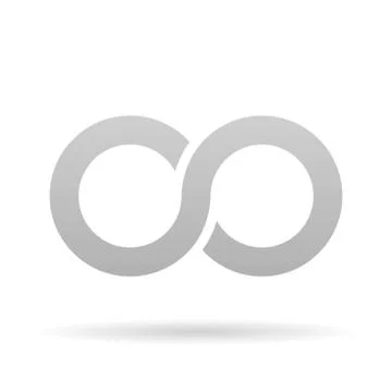 Simple black infinity icon Stock Illustration