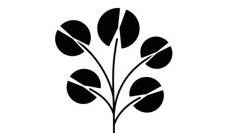 Simple black leaf icon イラスト素材