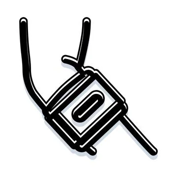 Simple black line drone remote control icon Stock Illustration