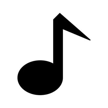Simple black musical note icon. Vector. Illustrazione stock