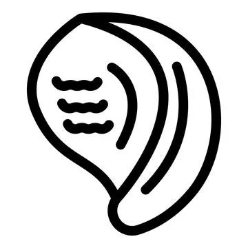 Simple black outline icon of a seashell with a white background Illustrazione stock