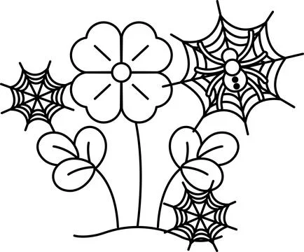 Simple black outlines on white background Illustrazione stock