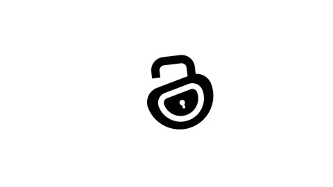 Simple Black Padlock Icon Graphic Design Analysis Stock Footage 331756189