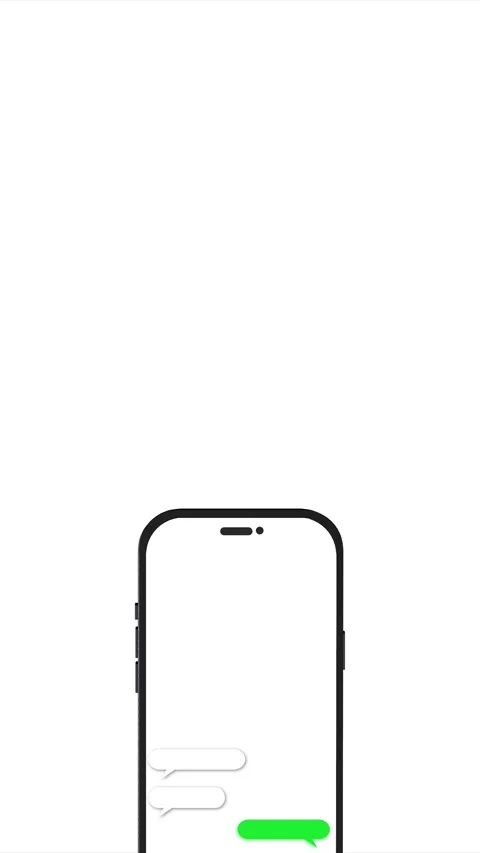 Simple black phone outline background with blank screen area clean minimal style Stock Footage 340577772