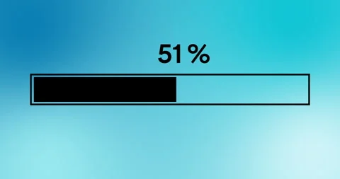 Simple black progress or loader bar animation. Loader bar from zero to one Stock Footage 245667856