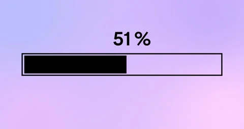 Simple black progress or loader bar animation. Loader bar from zero to one Stock Footage 247420766