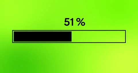 Simple black progress or loader bar animation. Loader bar from zero to one Stock Footage 248931497