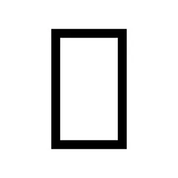 Simple black rectangular frame isolated on transparent background Stock Illustration