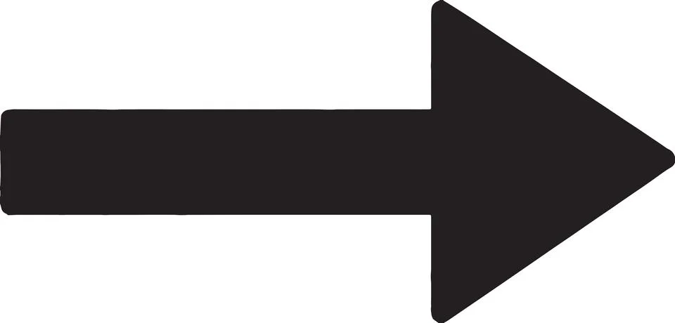 Simple black right arrow icon Stock Illustration