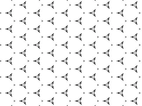 Simple black seamless patterns in the form of triangles on a white background Stock Illustration