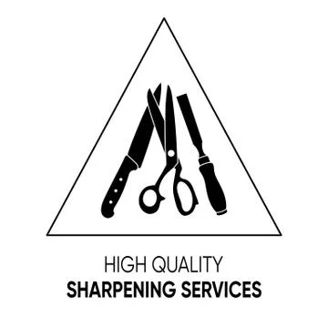Simple black sharpening services icon vector sign イラスト素材