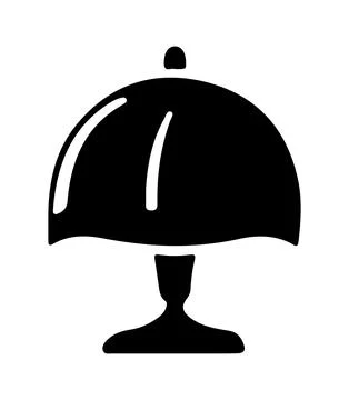 Simple black silhouette table lamp 스톡 일러스트