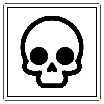 Simple Black Skull Icon on White Background for Graphics, Designs, and Dark.. Stock Illustration