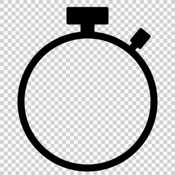 Simple black stopwatch icon frame Stock Illustration