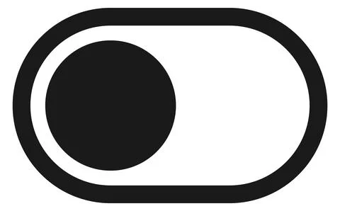 Simple black switch. Toggle button ui element Illustrazione stock