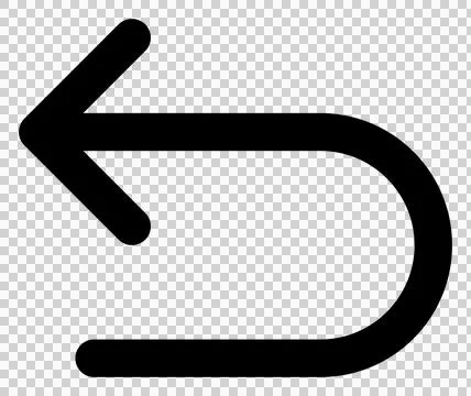 Simple black U-turn arrow illustration Stock Illustration