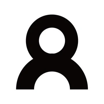 Simple Black User Profile Icon Stock Illustration