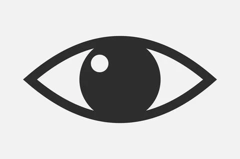 Simple black vector icon of the eye Stock Illustration