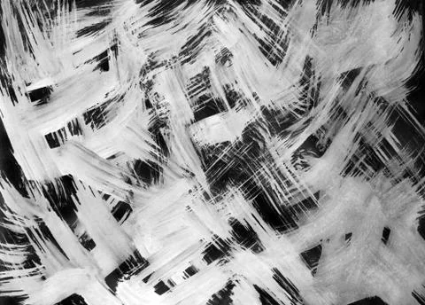 Simple black-white abstract  background with drops, smears, stripes and stains. Stock Illustration