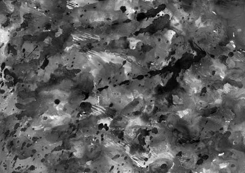 Simple black-white abstract  background with drops, smears, stripes and stains. Illustrazione stock