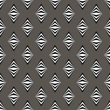 Simple black white gray pattern background with rombs Stock Illustration