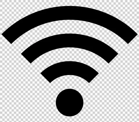 Simple black Wi-Fi design icon Stock Illustration