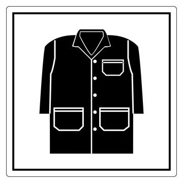 Simple Black Work Jacket Icon for Design Use Stock Illustration