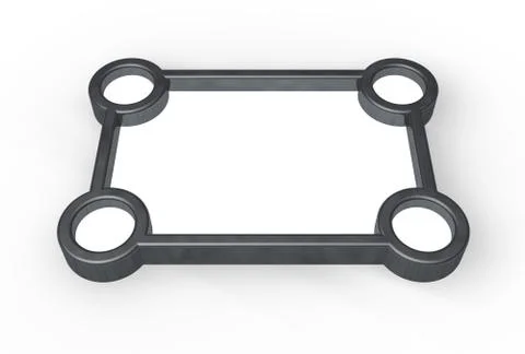 Simple blank application interface - 3d illustration Illustrazione stock