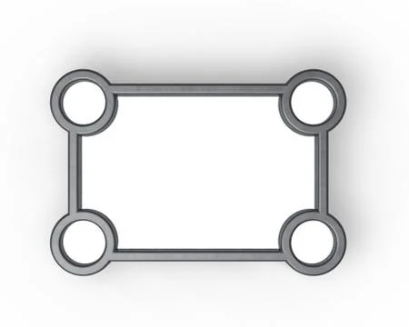 Simple blank application interface - 3d illustration Stock Illustration