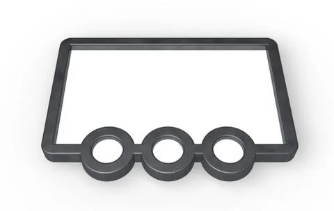 Simple blank application interface - 3d illustration Stock Illustration