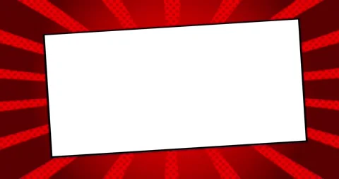 Simple Blank Banner on Red Pop Art Background Stock Footage 167191130