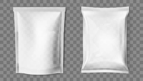 Simple Blank Doy Pack And Pillow Pack Stock Illustration