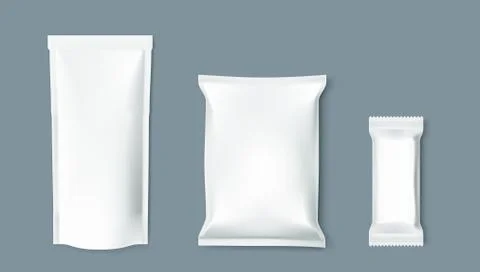 Simple Blank Doy Pack, Pillow Pack And Chocolate Bar イラスト素材