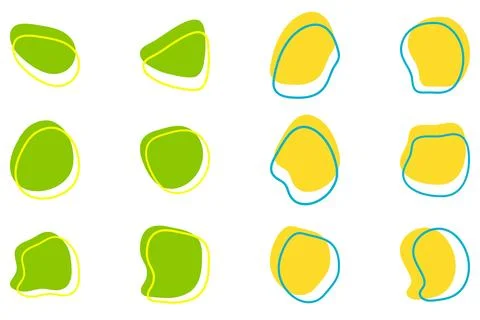 Simple blob abstract shape design set Stock Illustration