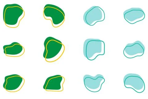 Simple blob abstract shape design set Stock Illustration