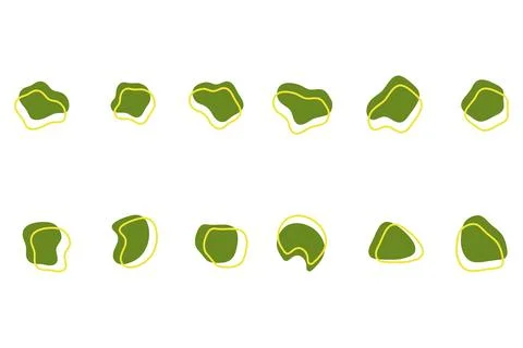 Simple blob abstract shape design set Stock Illustration