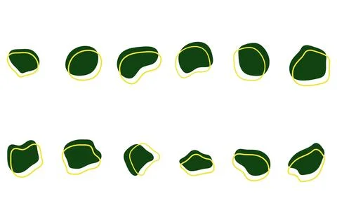 Simple blob abstract shape design set Stock Illustration