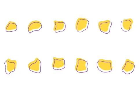 Simple blob abstract shape design set Stock Illustration